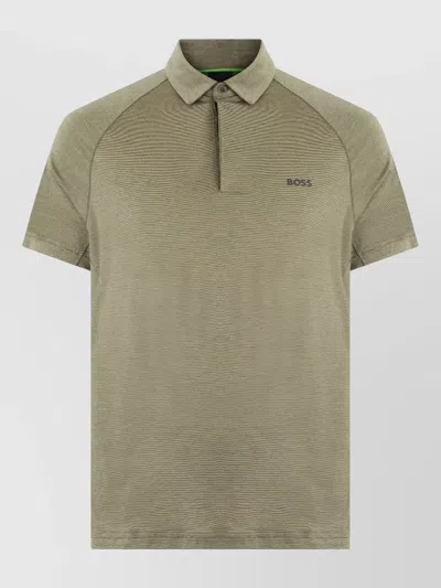 Hugo Boss Slim Fit Short Sleeve Sports Polo Shirt In Green