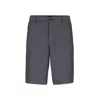 Hugo Boss Boss Cotton Bermuda Shorts In Blue