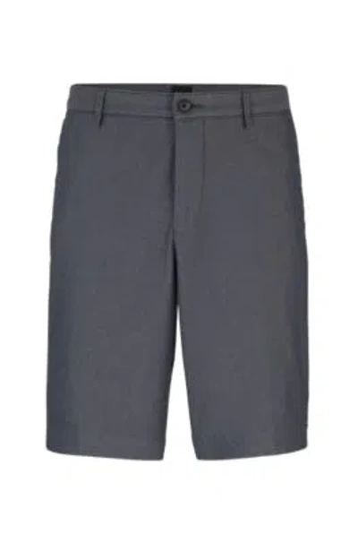 Hugo Boss Boss Cotton Bermuda Shorts In Dark Blue