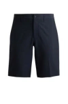 Hugo Boss Slim-fit Shorts In Easy-iron Four-way Stretch Fabric In Dark Blue