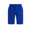 Hugo Boss Slim-fit Shorts In Stretch-cotton Gabardine In Blue