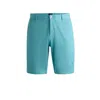 Hugo Boss Slim-fit Shorts In Stretch-cotton Twill In Blue