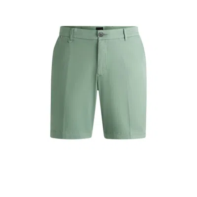 HUGO BOSS SLIM-FIT SHORTS IN STRETCH-COTTON TWILL
