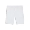 Hugo Boss Slim-fit Shorts In Water-repellent Stretch Fabric In White