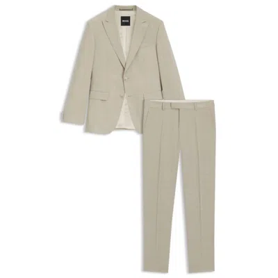 HUGO BOSS SLIM-FIT SUIT IN CHECKED STRETCH WOOL