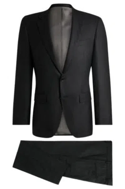 HUGO BOSS SLIM-FIT SUIT IN CHECKED WOOL