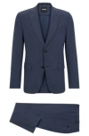 HUGO BOSS SLIM-FIT SUIT IN MICRO-PATTERNED PERFORMANCE FABRIC