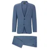 HUGO BOSS SLIM-FIT SUIT IN MICRO-PATTERNED PERFORMANCE-STRETCH CLOTH