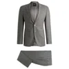 Hugo Boss Slim-fit Suit In Micro-patterned Stretch Wool In Beige