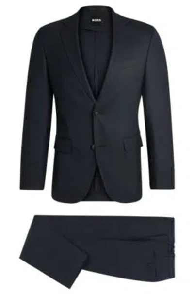 HUGO BOSS SLIM-FIT SUIT IN MICRO-PATTERNED STRETCH WOOL
