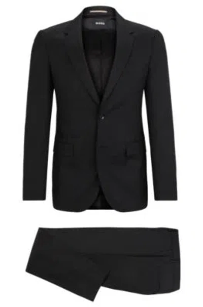 HUGO BOSS SLIM-FIT SUIT IN MICRO-PATTERNED WOOL