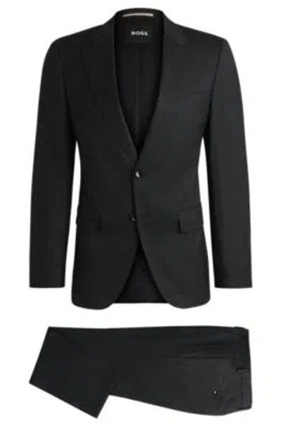HUGO BOSS SLIM-FIT SUIT IN MICRO-PATTERNED WOOL