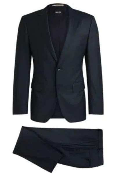 HUGO BOSS SLIM-FIT SUIT IN MICRO-PATTERNED WOOL