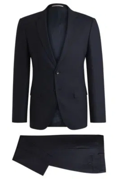 HUGO BOSS SLIM-FIT SUIT IN MICRO-PATTERNED WOOL