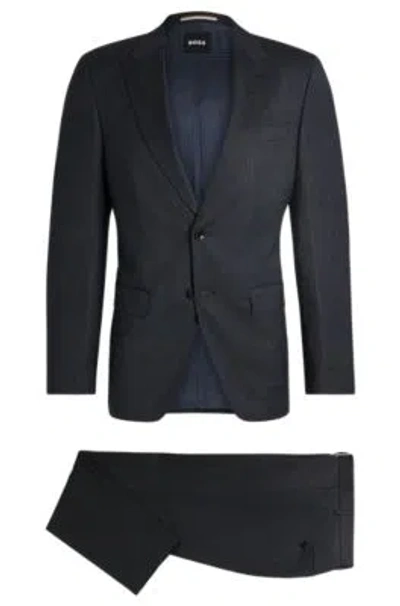 HUGO BOSS SLIM-FIT SUIT IN MICRO-PATTERNED WOOL