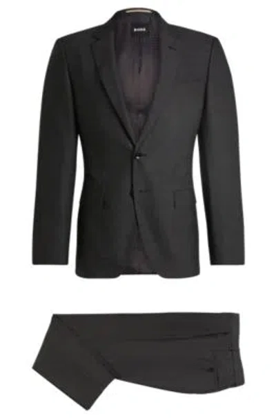 HUGO BOSS SLIM-FIT SUIT IN MICRO-PATTERNED WOOL