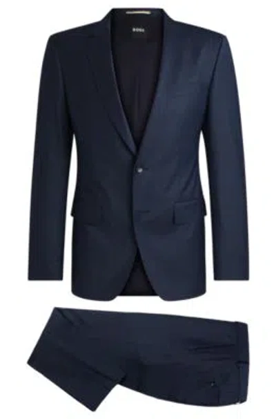 HUGO BOSS SLIM-FIT SUIT IN MICRO-PATTERNED WOOL
