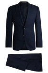 HUGO BOSS SLIM-FIT SUIT IN PATTERNED STRETCH WOOL