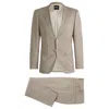 Hugo Boss Extra-slim-fit Suit In A Melange Wool Blend In Beige
