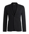 Hugo Boss Slim-fit Jacket In Washable Stretch Fabric In Blue
