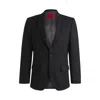Hugo Boss Slim-fit Suit Jacket In Wool Twill In Black