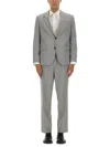 Hugo Boss Tailored Suit With Buttoned Cuffs And Pockets In Gray