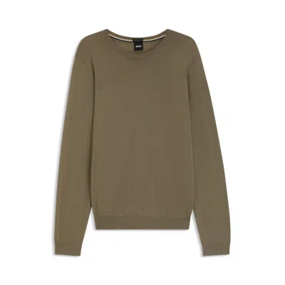 HUGO BOSS SLIM-FIT SWEATER IN MERINO WOOL WITH CREW NECKLINE