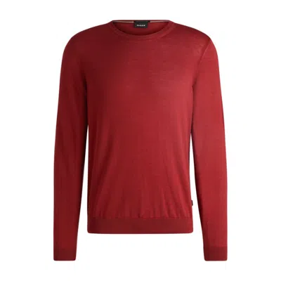 HUGO BOSS SLIM-FIT SWEATER IN VIRGIN WOOL WITH CREW NECKLINE