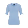 Hugo Boss Slim-fit T-shirt In A Stretch-modal Blend In Blue