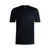 Hugo Boss Slim-fit T-shirt In Mercerized Cotton In Blue