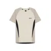 Hugo Boss Slim-fit T-shirt In Mesh Jersey With Contrast Inserts In White