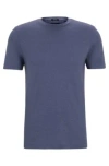 Hugo Boss Slim-fit T-shirt In Performance Fabric In Dark Blue