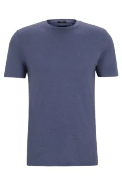 Hugo Boss Slim-fit T-shirt In Performance Fabric In Dark Blue