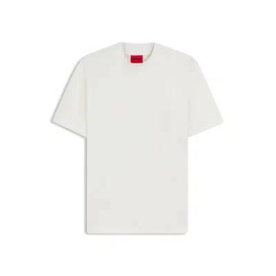 Hugo Boss Slim-fit T-shirt In Stretch Cotton With Stand Collar In White