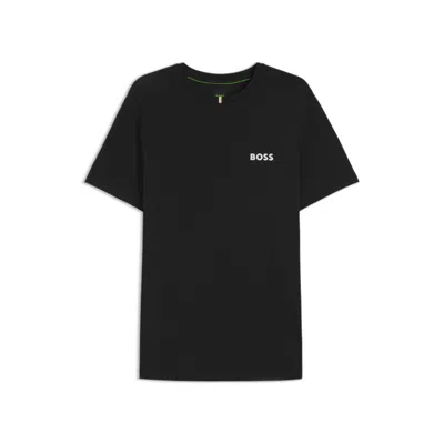 HUGO BOSS SLIM-FIT T-SHIRT IN STRETCH PIQUÉ WITH ODOR CONTROL