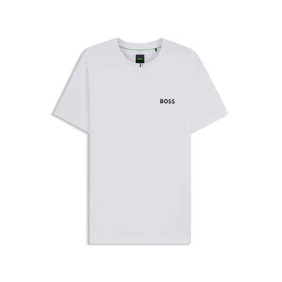 Hugo Boss Slim-fit T-shirt In Stretch Piqué With Odor Control In White