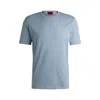 Hugo Boss Slim-fit T-shirt With Mercerized Cotton In Blue