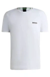 Hugo Boss Slim-fit T-shirt With Popcorn Stripe Fabric In White