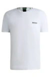 Hugo Boss Slim-fit T-shirt With Popcorn Stripe Fabric In White