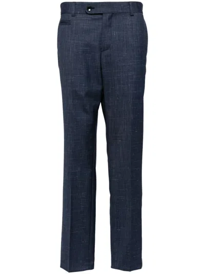Hugo Boss Slim-fit Tailored Trousers In Blue