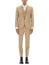 Hugo Boss Tailored Suit With Notch Lapel And Single-breasted In Neutral