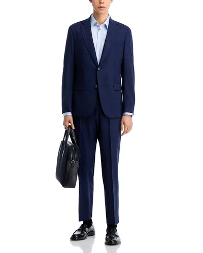 Hugo Boss Slim Fit Tonal Plaid Stretch Suit In Blue