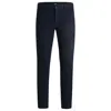 Hugo Boss Slim-fit Trousers In Stretch Cotton With Silk In Blue