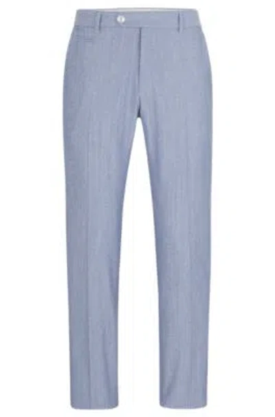 Hugo Boss Slim-fit Trousers In Blue