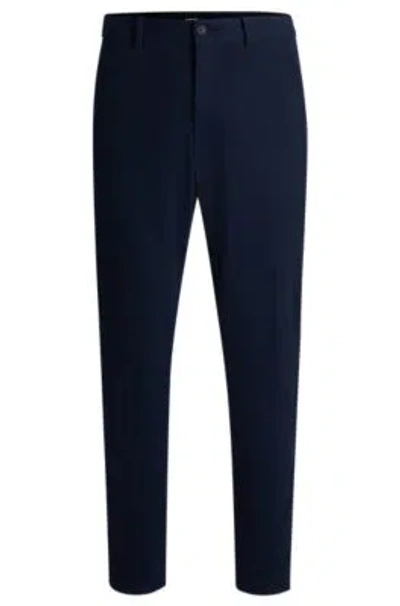 Hugo Boss Slim-fit Trousers In Dark Blue