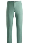 Hugo Boss Modern-fit Trousers In A Performance-stretch Wool Blend In Light Green