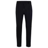 Hugo Boss Slim-fit Trousers In A Striped Wool Blend In Blue