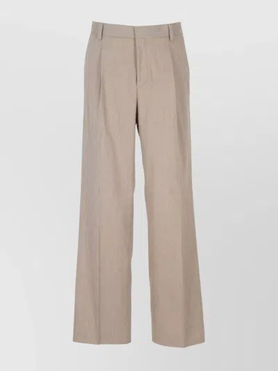 Hugo Boss Slim Fit Trousers In Breathable Fabric In Neutral