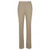 Hugo Boss Slim-fit Trousers In Italian Virgin-wool Sharkskin In Beige