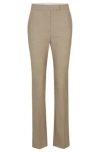 Hugo Boss Slim-fit Trousers In Italian Virgin-wool Sharkskin In Patterned